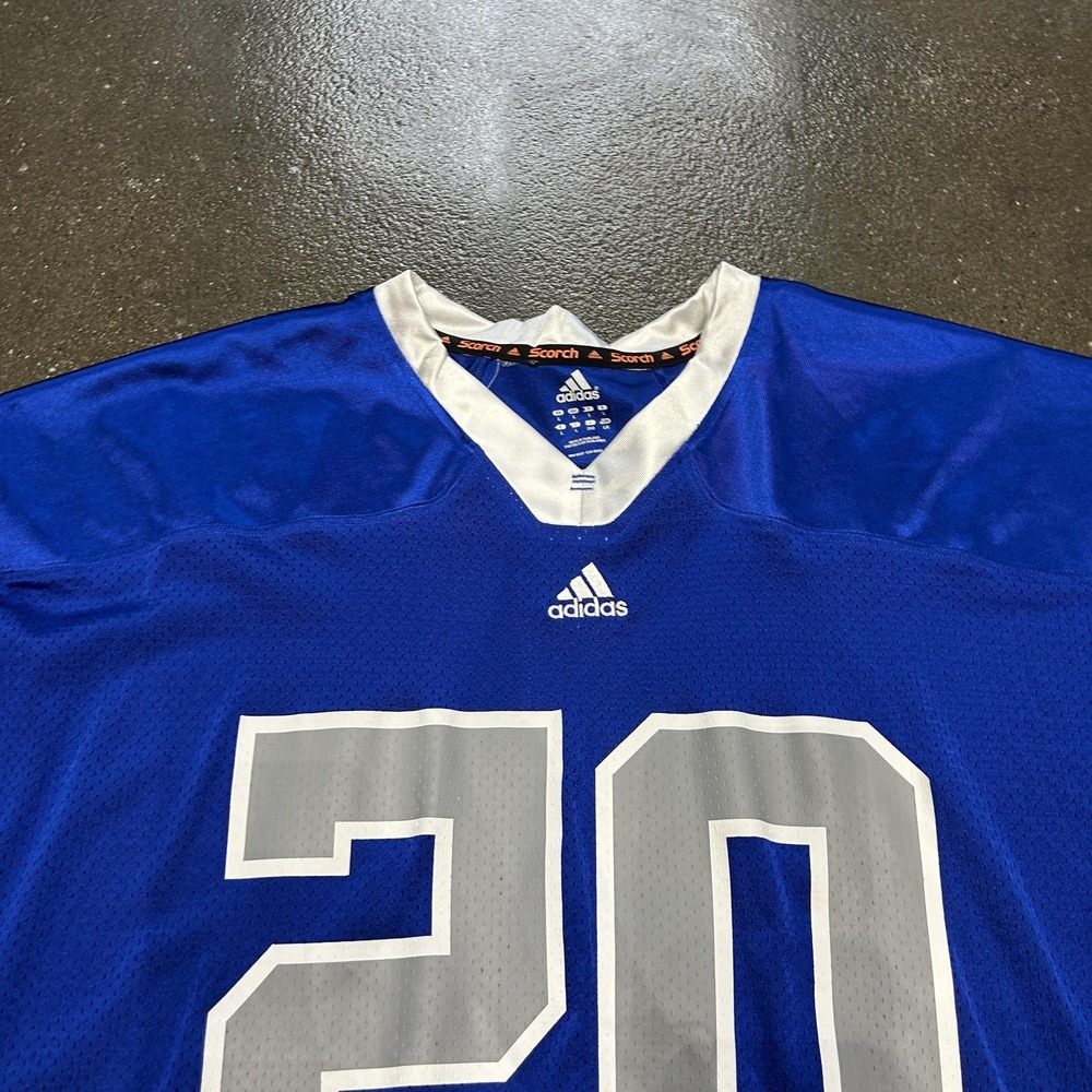 Adidas Scorch Football Jersey Mens Large Blue Mesh Practice Athletic‎ #20 - Picture 2 of 6